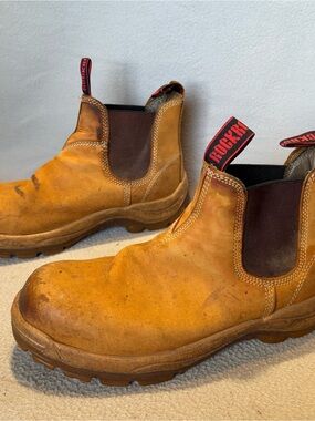 Rockrooster size 8 Men's Tan Slip-On Safety Work Boots Composite Toe